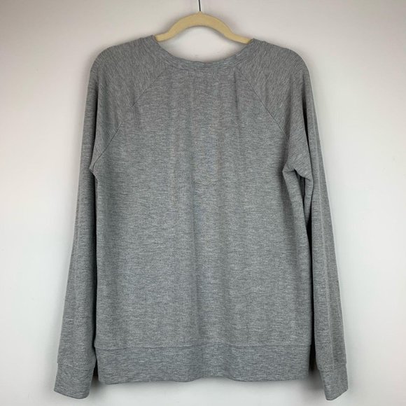 GRAYSON THREADS Gray Pink 'I Love Coffee' Pullover Sweatshirt Sz L - Picture 7 of 10